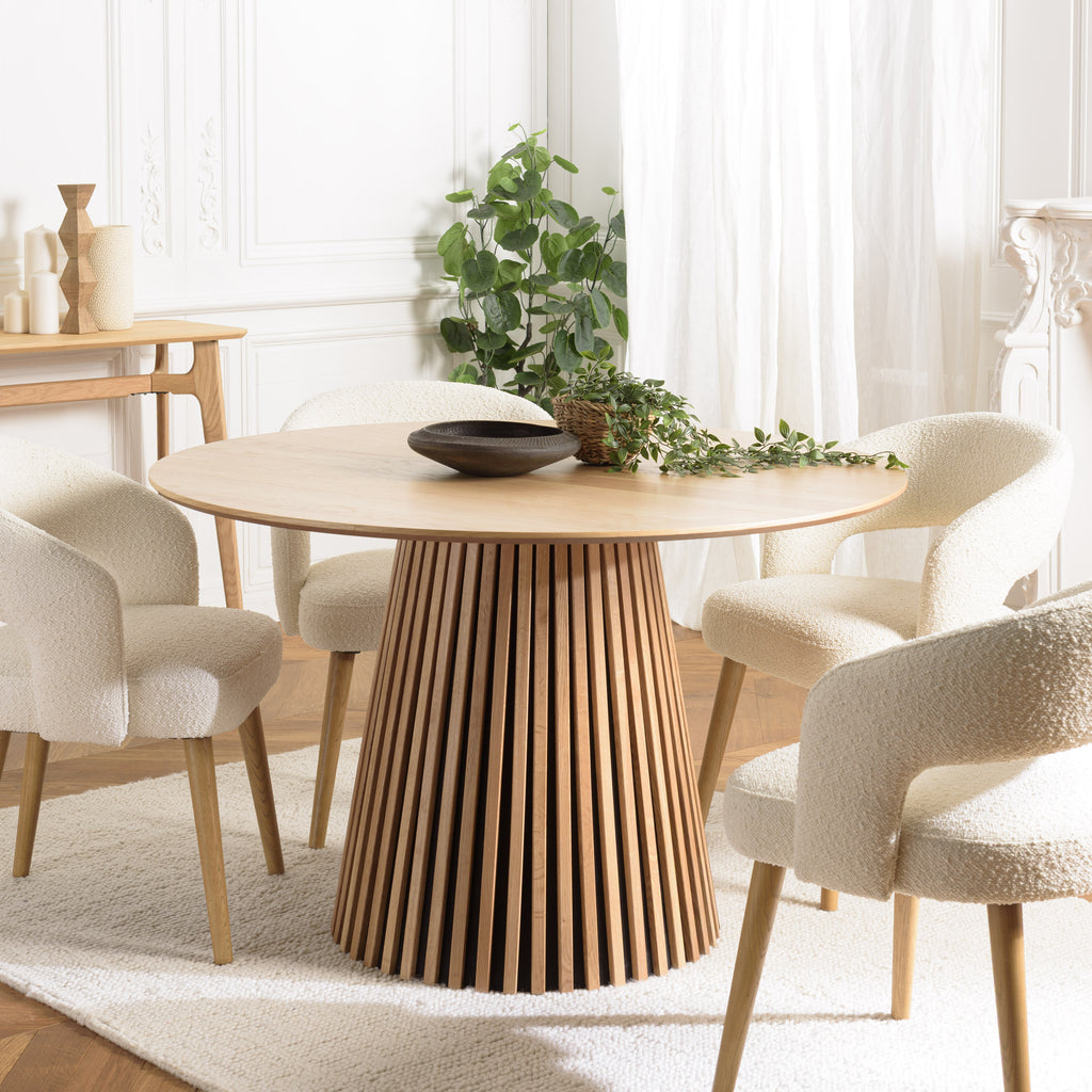 Sya - Mesa de comedor - Roble claro/Negro