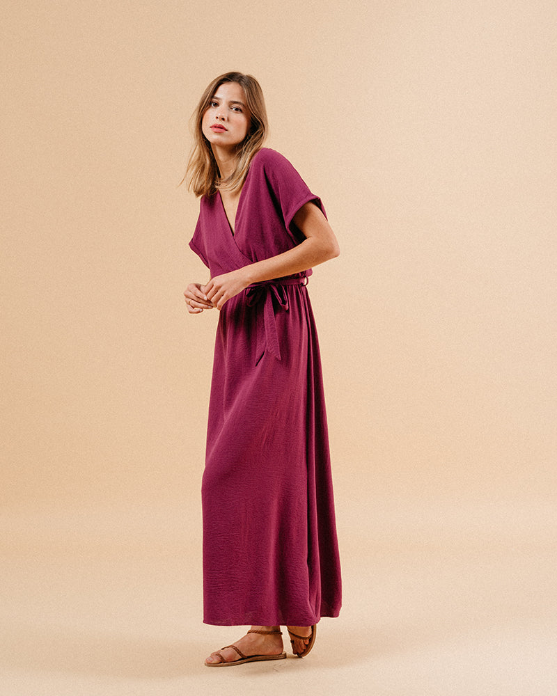 AUBERGINE DRESS MAUD AUBERGINE