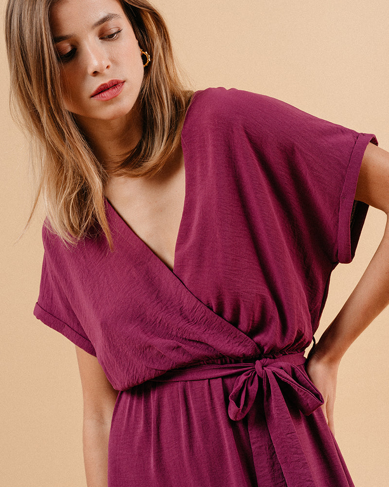 AUBERGINE DRESS MAUD AUBERGINE