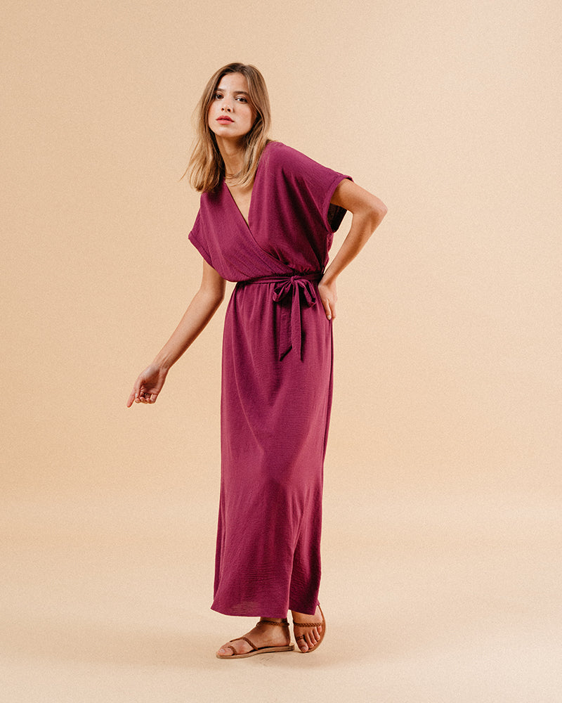 AUBERGINE DRESS MAUD AUBERGINE