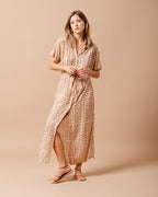 VESTIDO OCRE MALVA OCRE