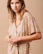 VESTIDO OCRE MALVA OCRE