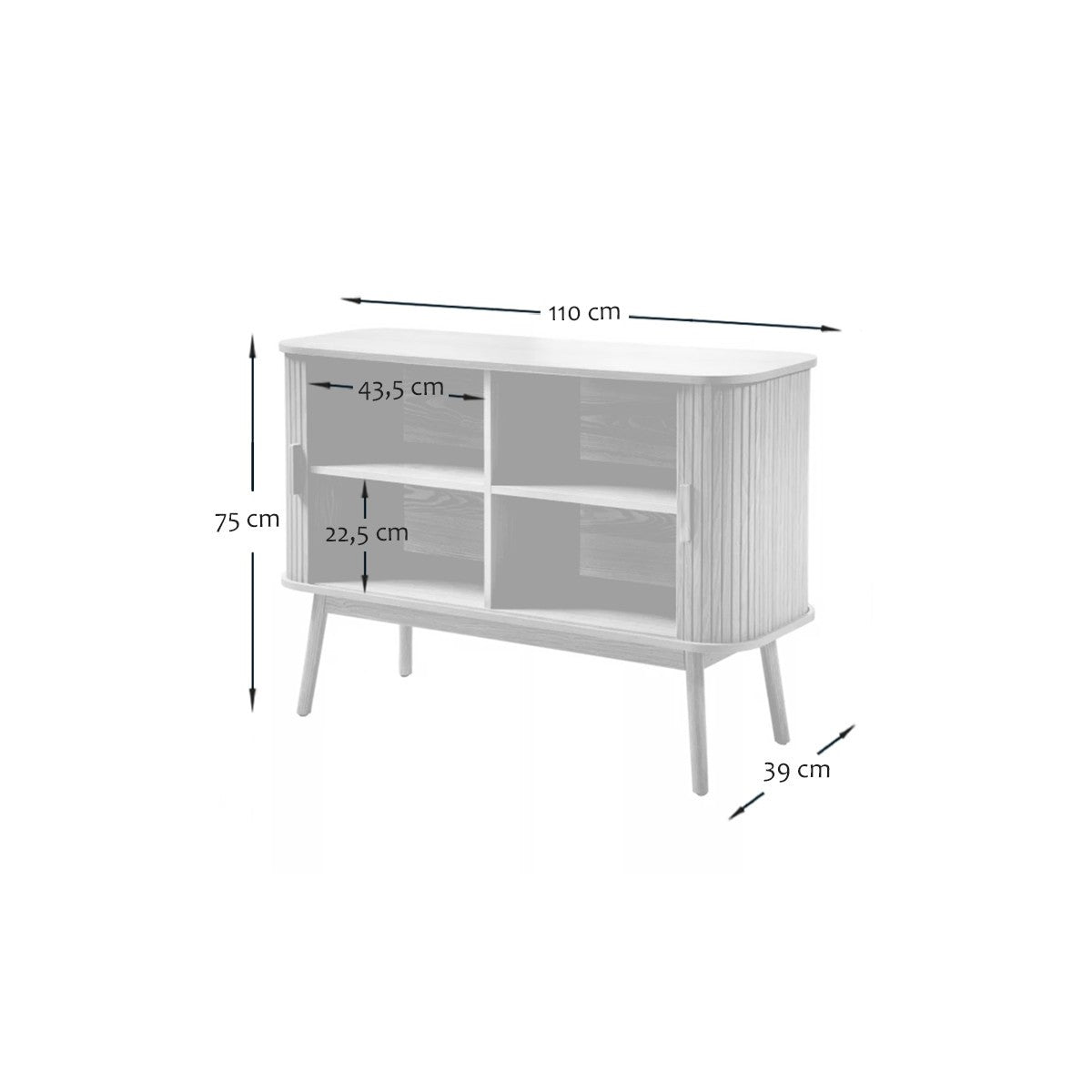 Ernest - 2 Door Sideboard - Wood