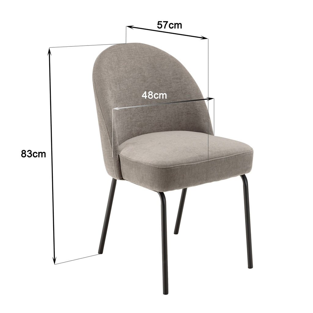 Ulysse - Set of 2 Chairs - Linen