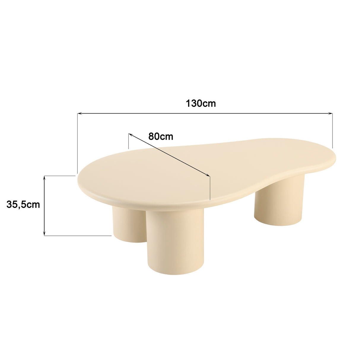 Ugo - Mesa de Centro - Beige