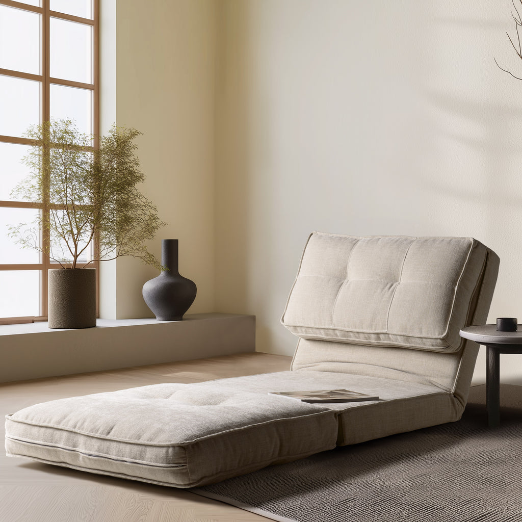 Angele - Pouffe - Ecru