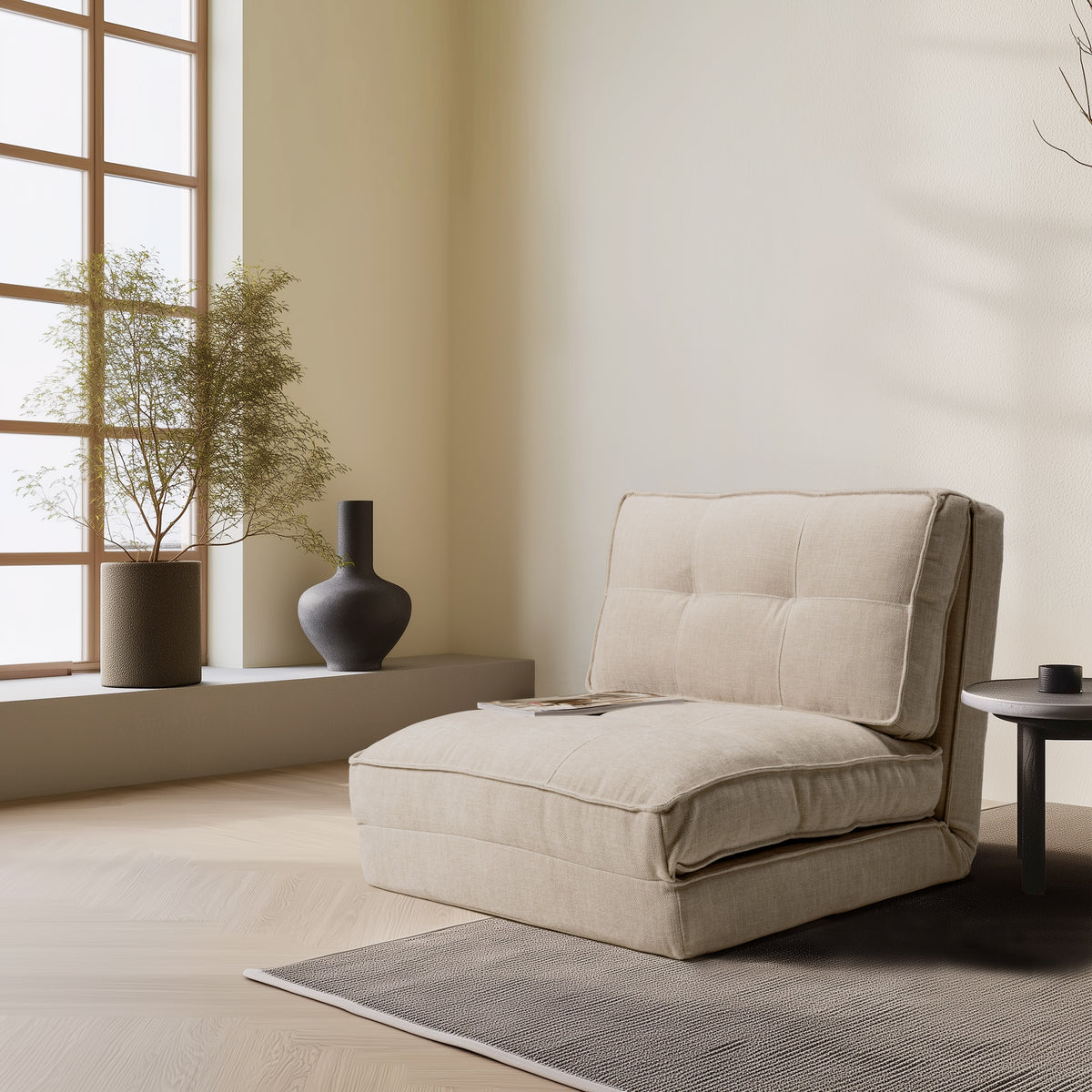 Angele - Pouffe - Ecru