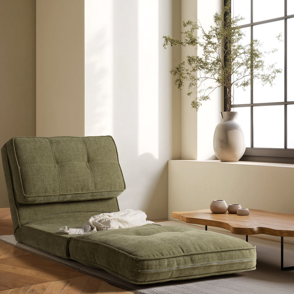 Angele - Footstool - Green