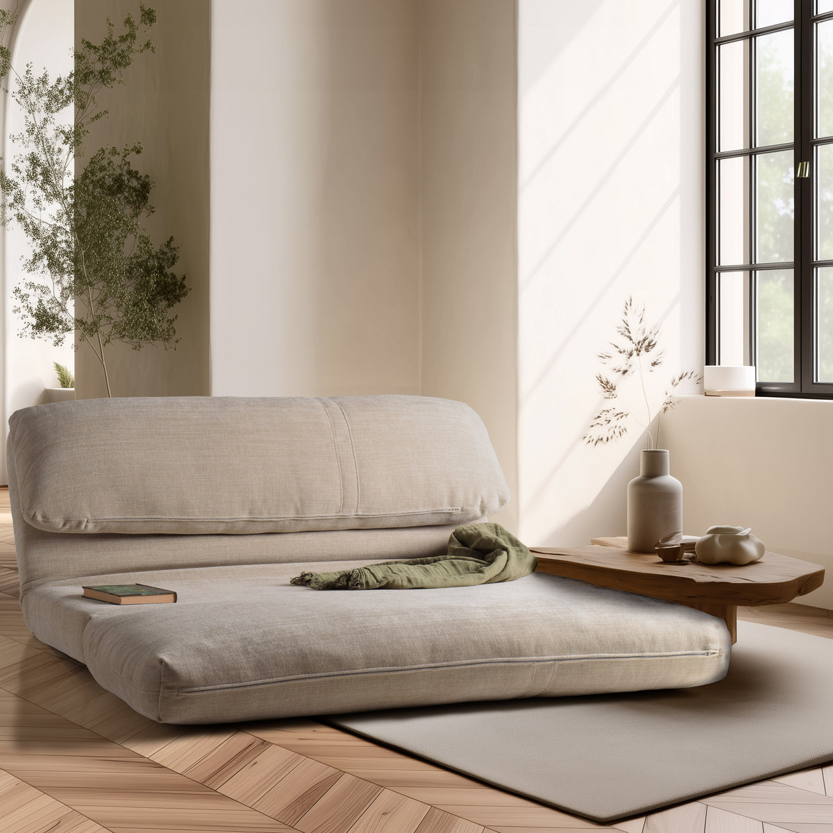 Angele - Sillón Convertible 2 Plazas - Beige