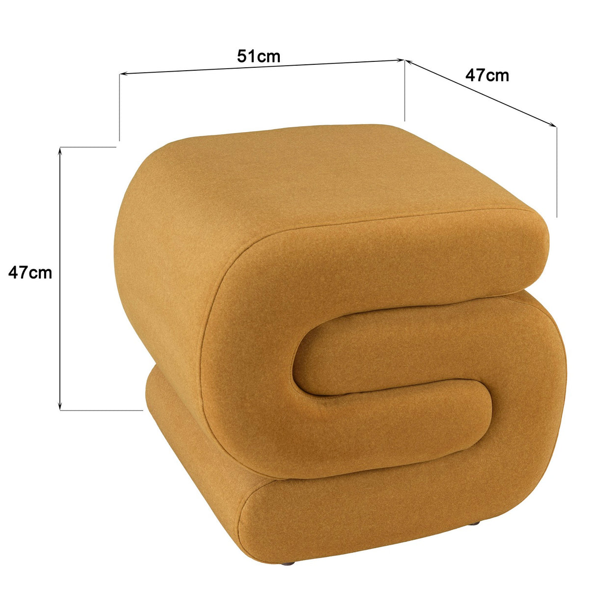 Leopold - Pouffe - Yellow