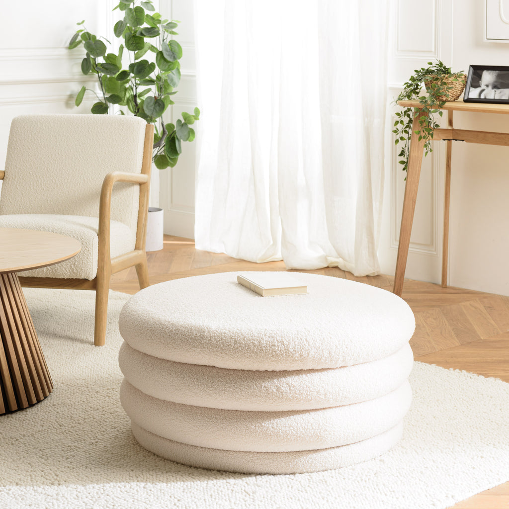 Leopold - Pouffe - Ecru