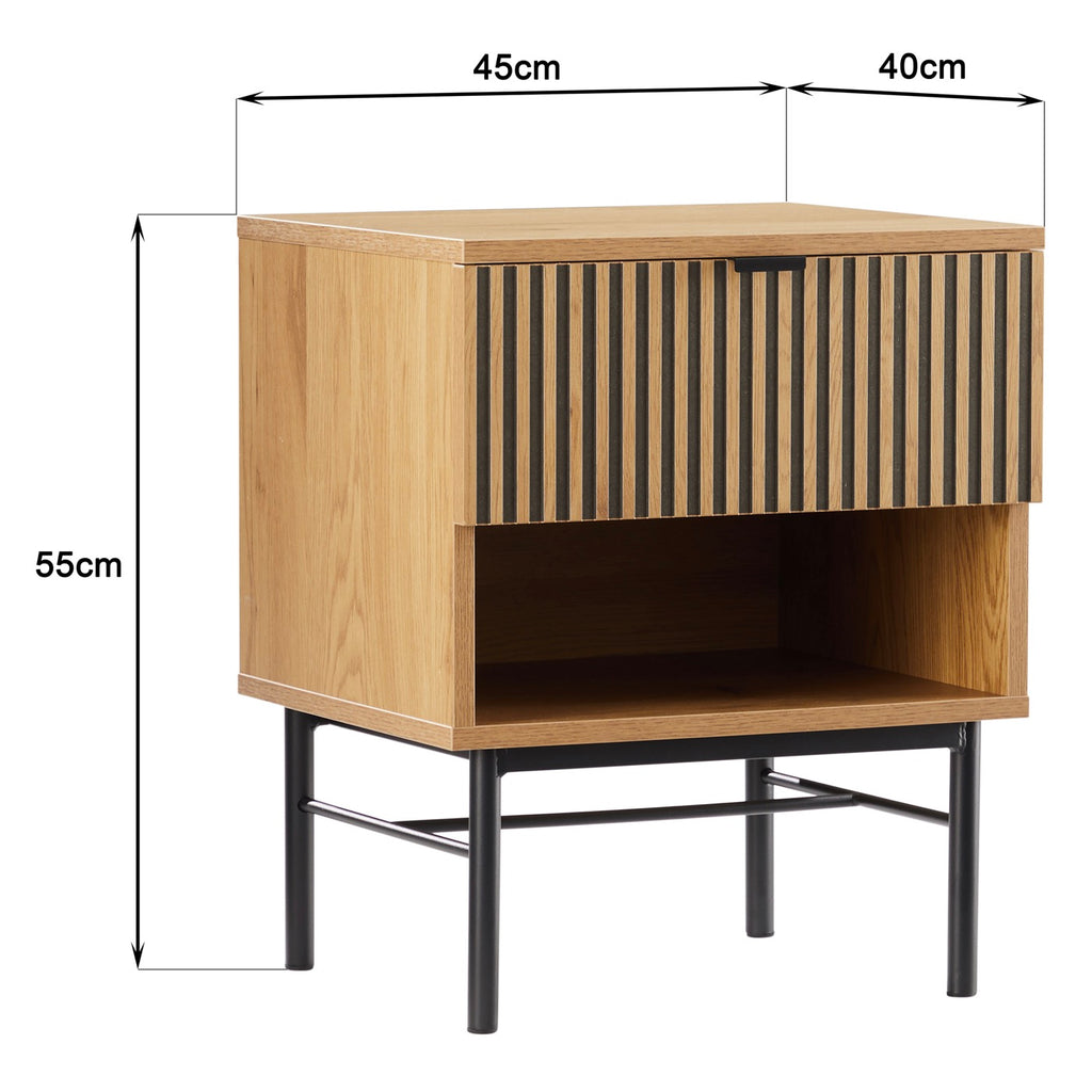 Scott - Bedside Table - Black