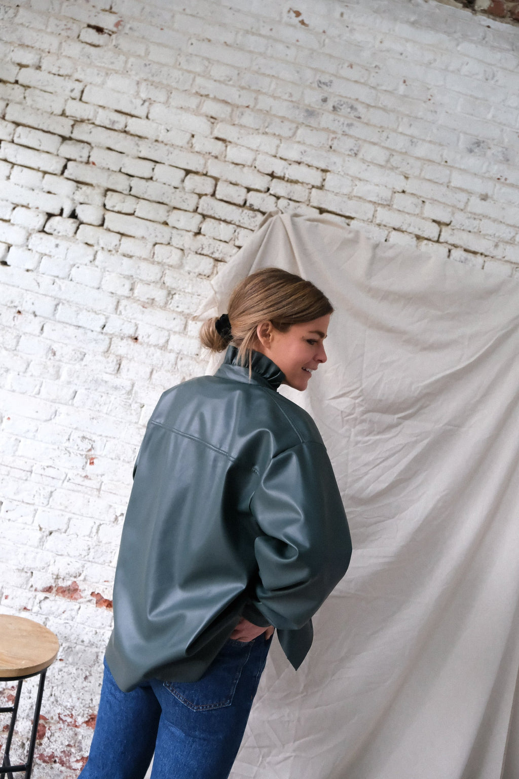 Sobrecamisa Lou Polipiel Verde Oscuro