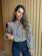 Jeanne Checked Blouse