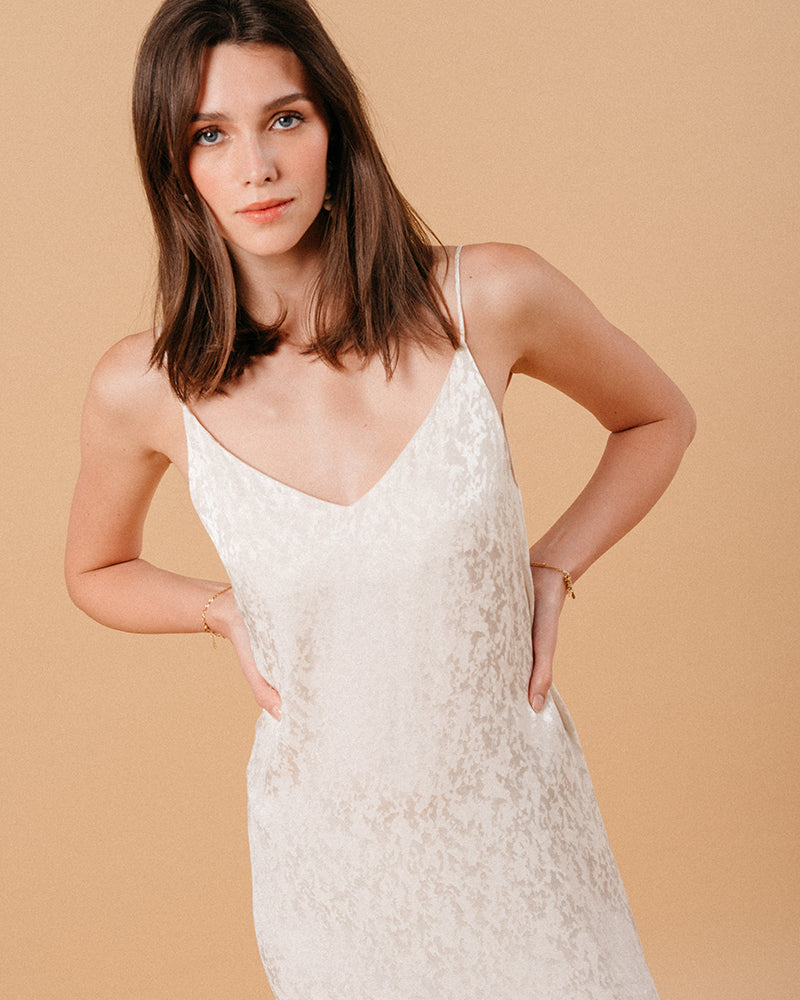 ECRU DRESS MICHAELA ECRU