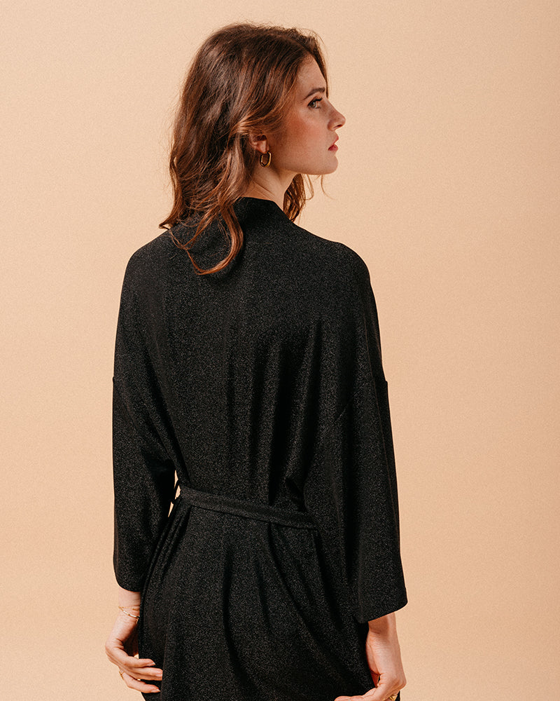 BLACK KIMONO MINDY NOIR