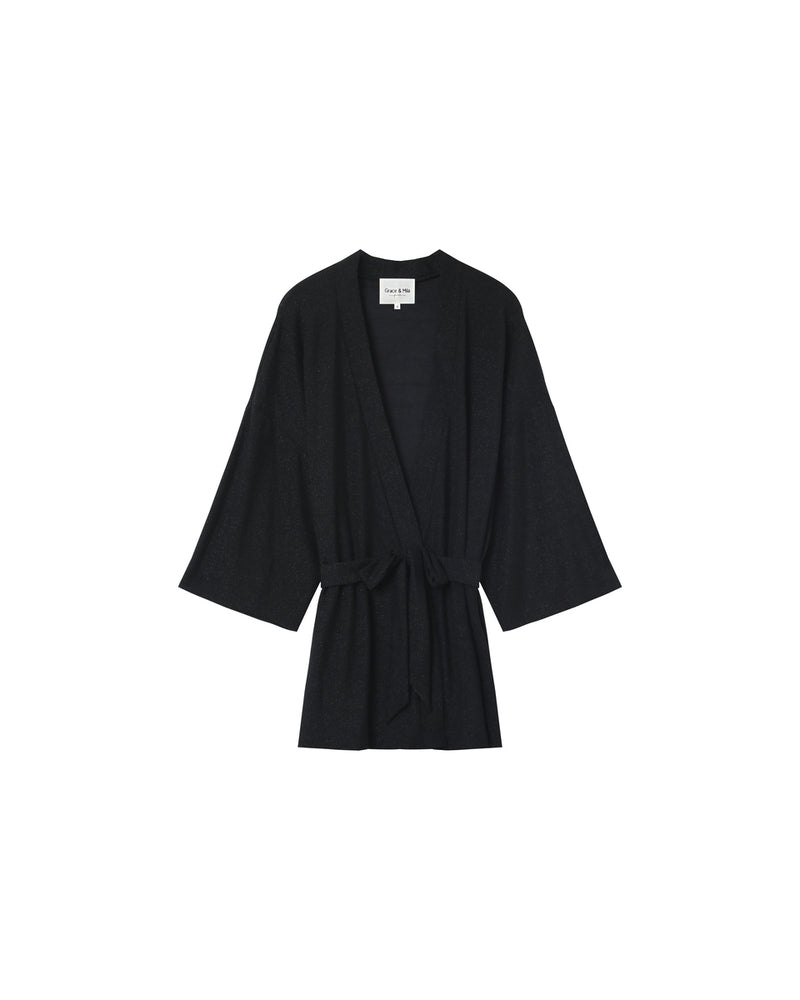 BLACK KIMONO MINDY NOIR