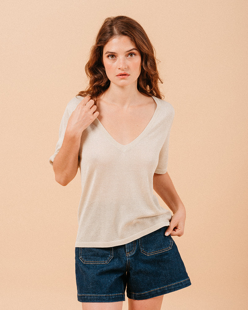 ECRU T-SHIRT MISS ECRU