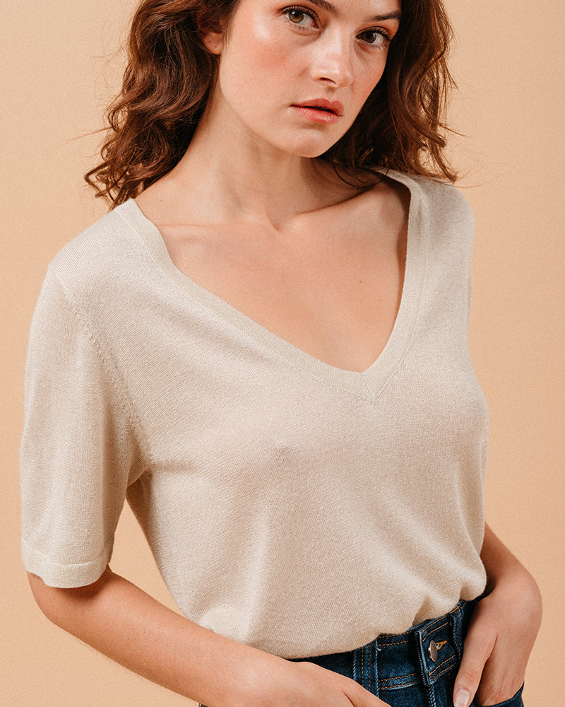 ECRU T-SHIRT MISS ECRU