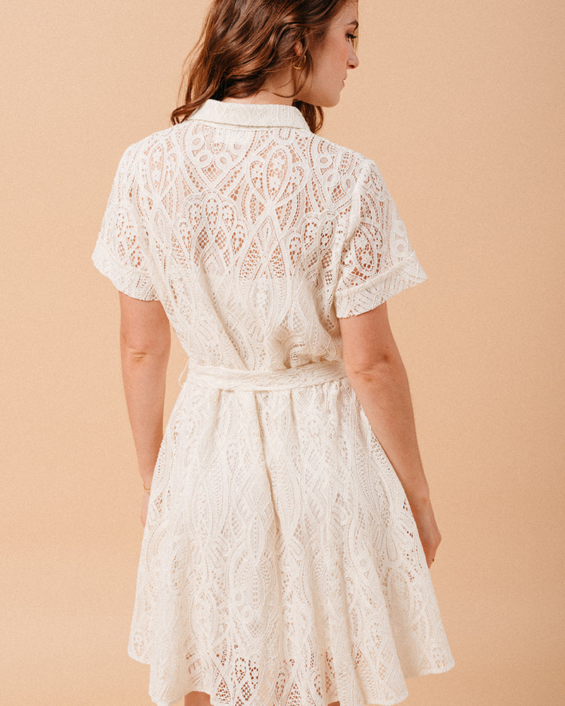 ECRU DRESS MOLIERE ECRU