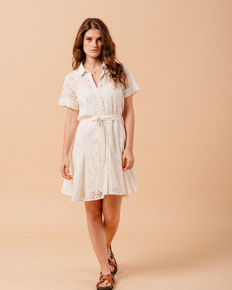 ECRU DRESS MOLIERE ECRU