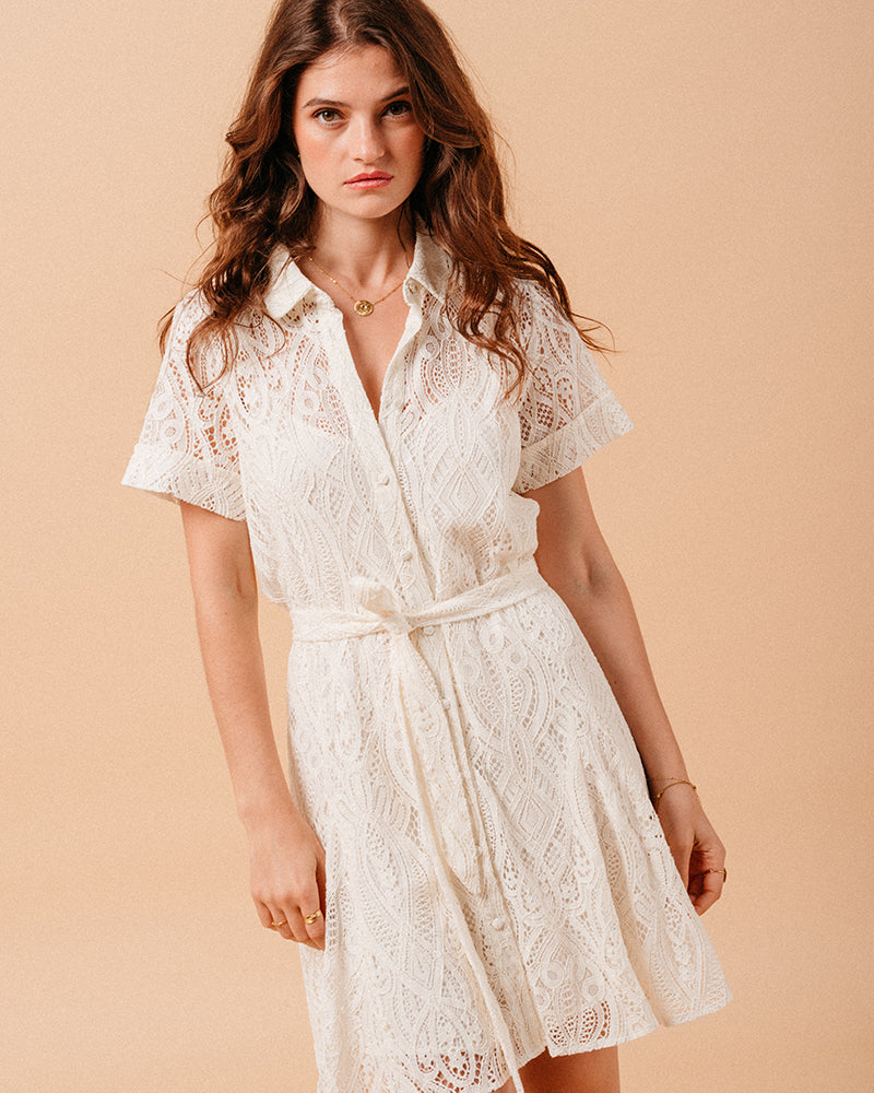 ECRU DRESS MOLIERE ECRU