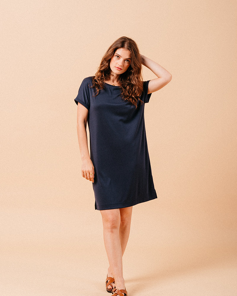 VESTIDO AZUL MARINO MONETTE AZUL MARINO