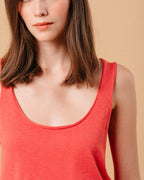 CORAL HANDKERCHIEF TOP CORAL