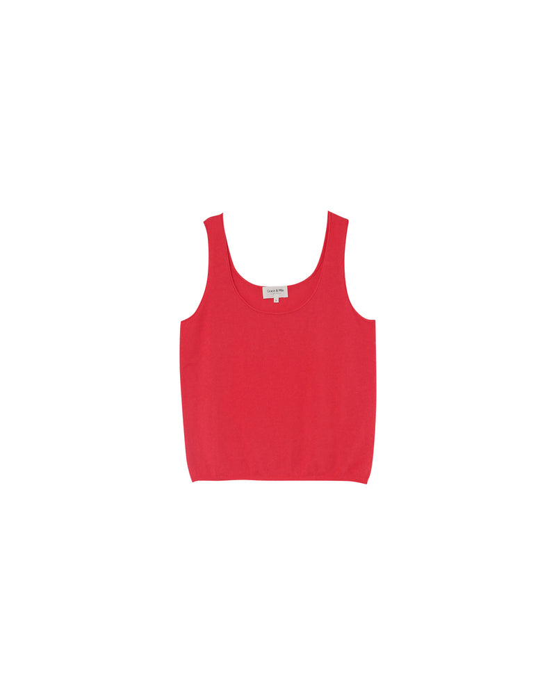 CORAL HANDKERCHIEF TOP CORAL