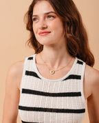 FOAM STRIPE STRIPE DRESS