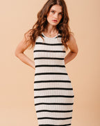 FOAM STRIPE STRIPE DRESS