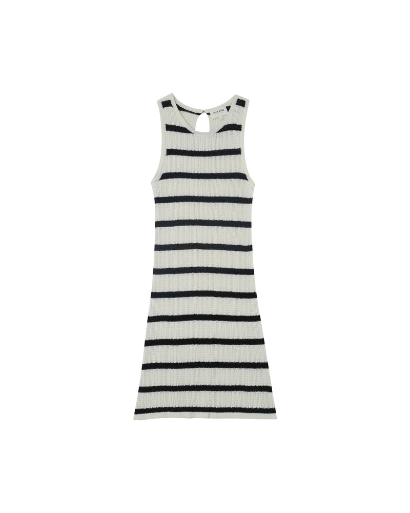 FOAM STRIPE STRIPE DRESS