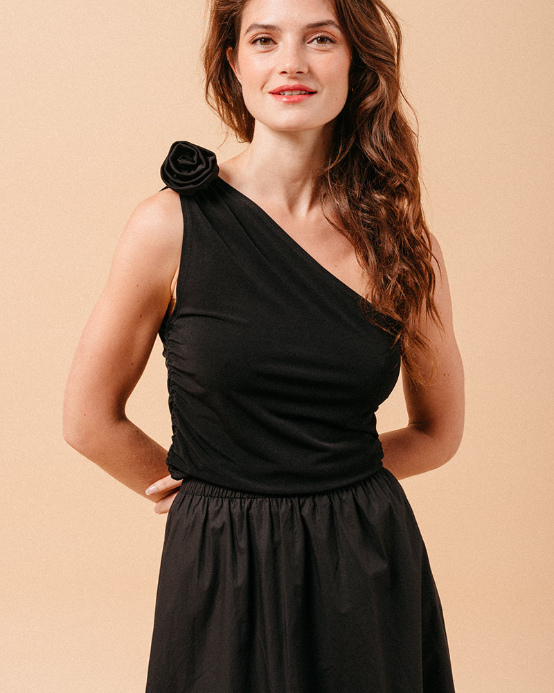 BLACK MYROSE TOP BLACK