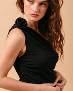 BLACK MYROSE TOP BLACK