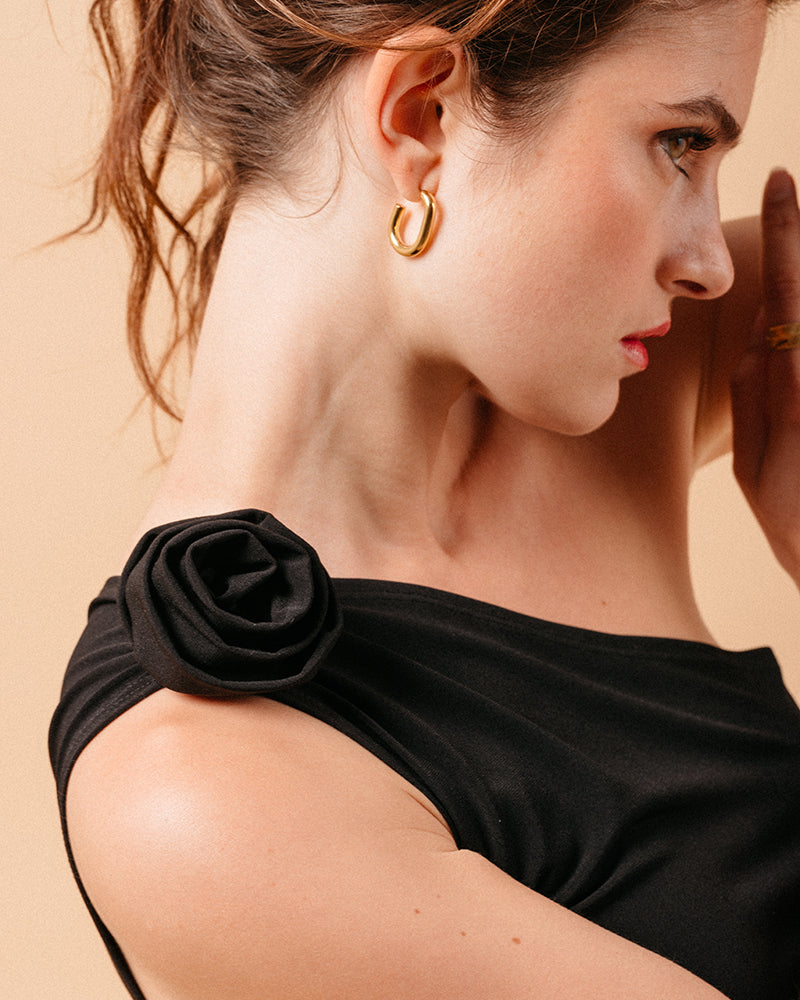 BLACK MYROSE TOP BLACK