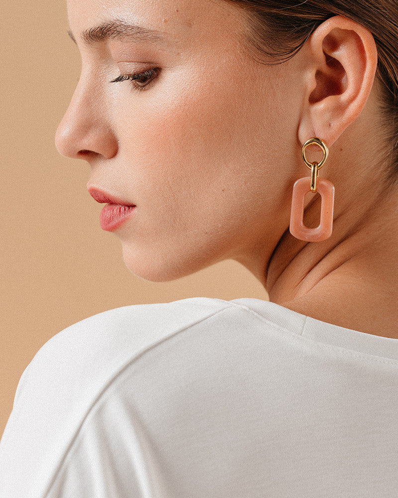 PENDIENTES MANOLI ROSA ROSA