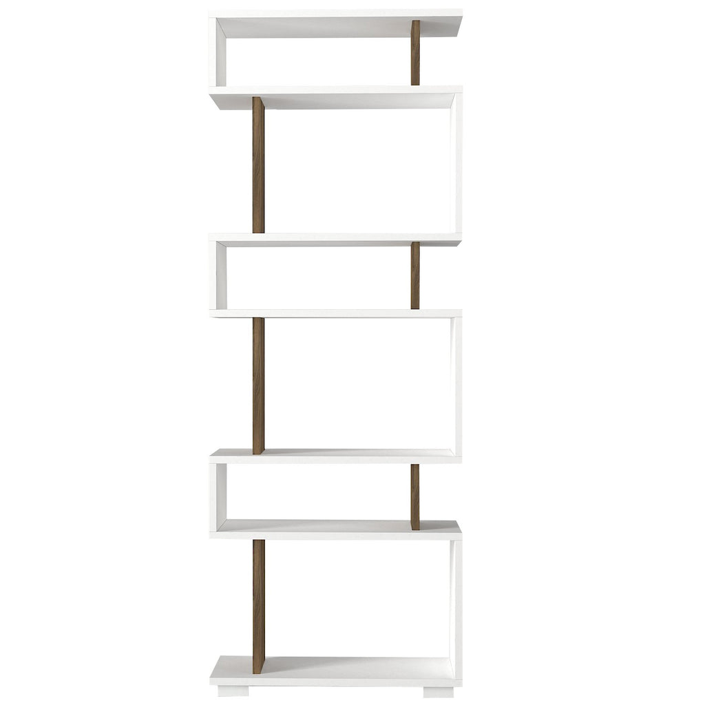Bibliothèques Blok - Blanc / Noyer