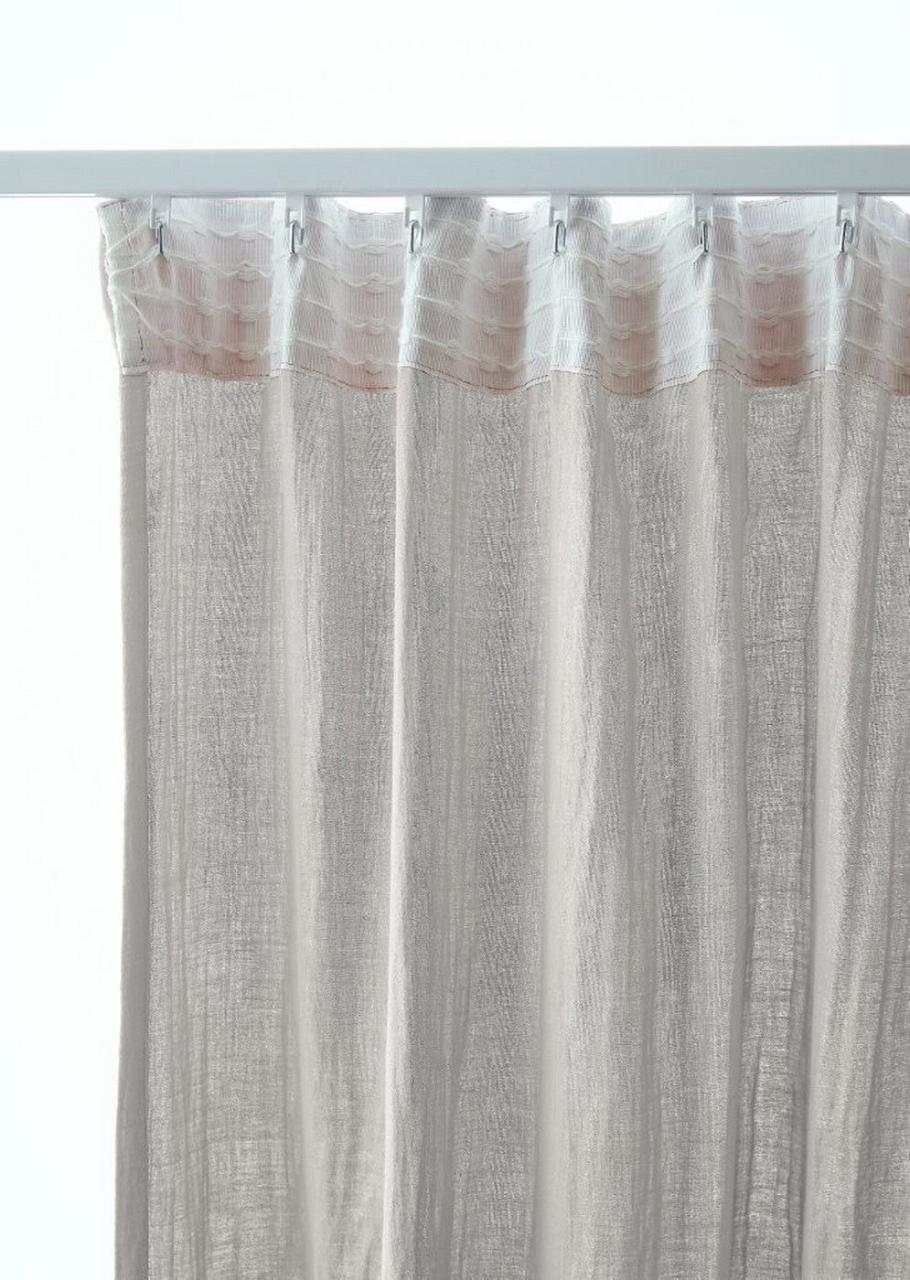 Gaïa - Rideau Galon Fronceur - Double Gaze De Coton Unie - Nuage