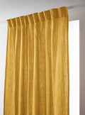 Gaïa - Gathered Heading Curtain - Plain Double Cotton Gauze - Saffron