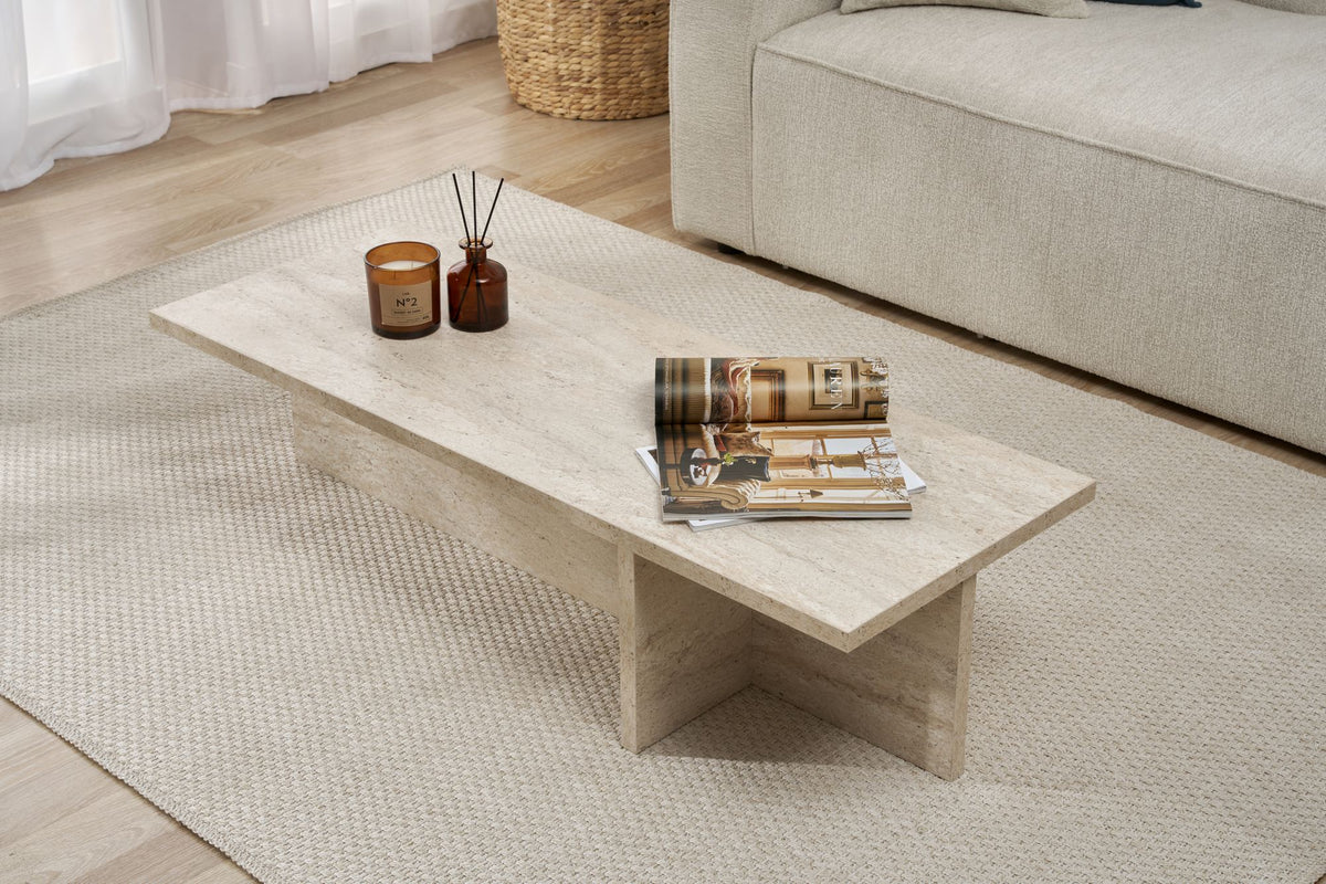 Harbor - Coffee Table - Travertine