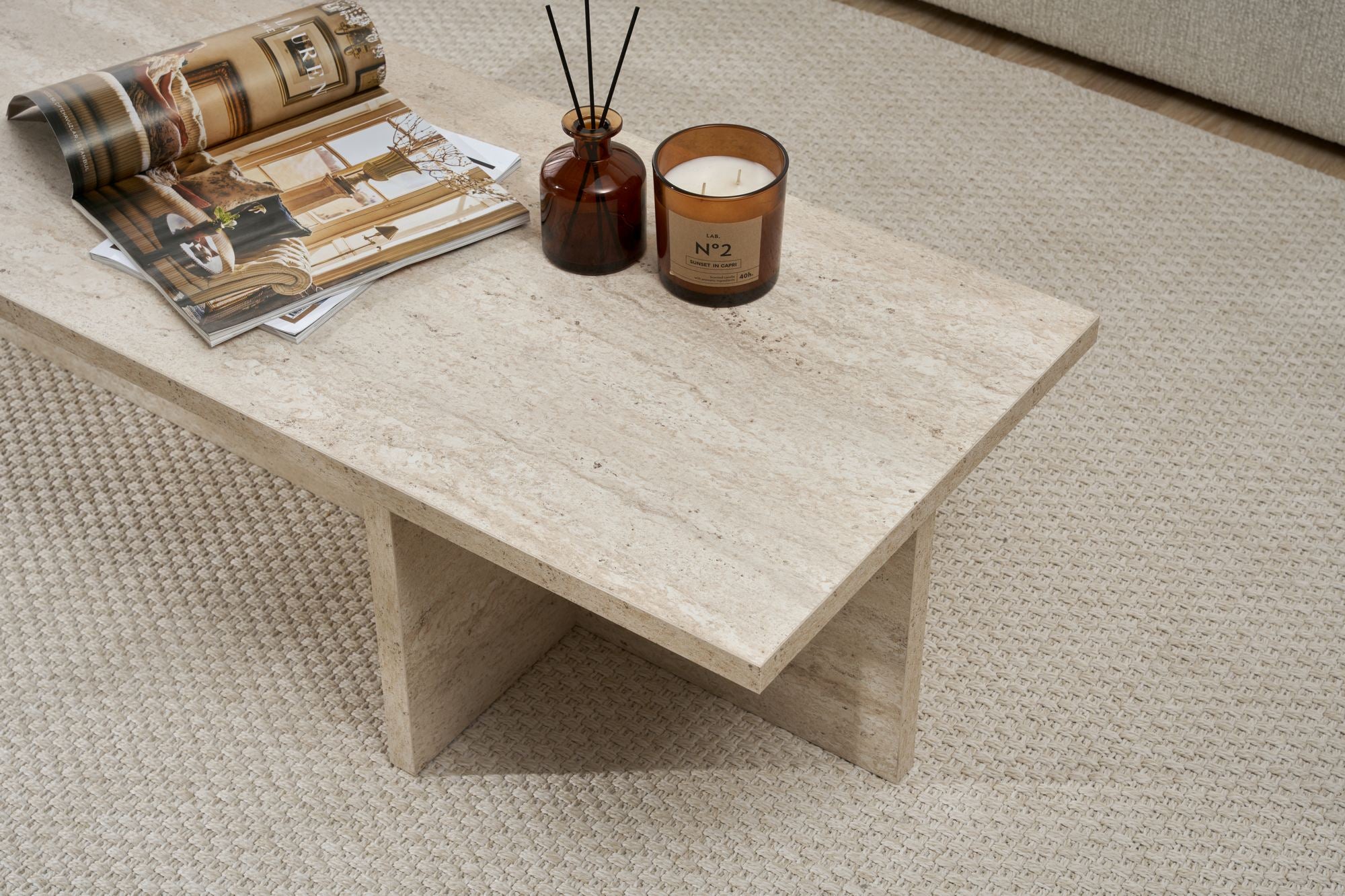 Harbor - Coffee Table - Travertine