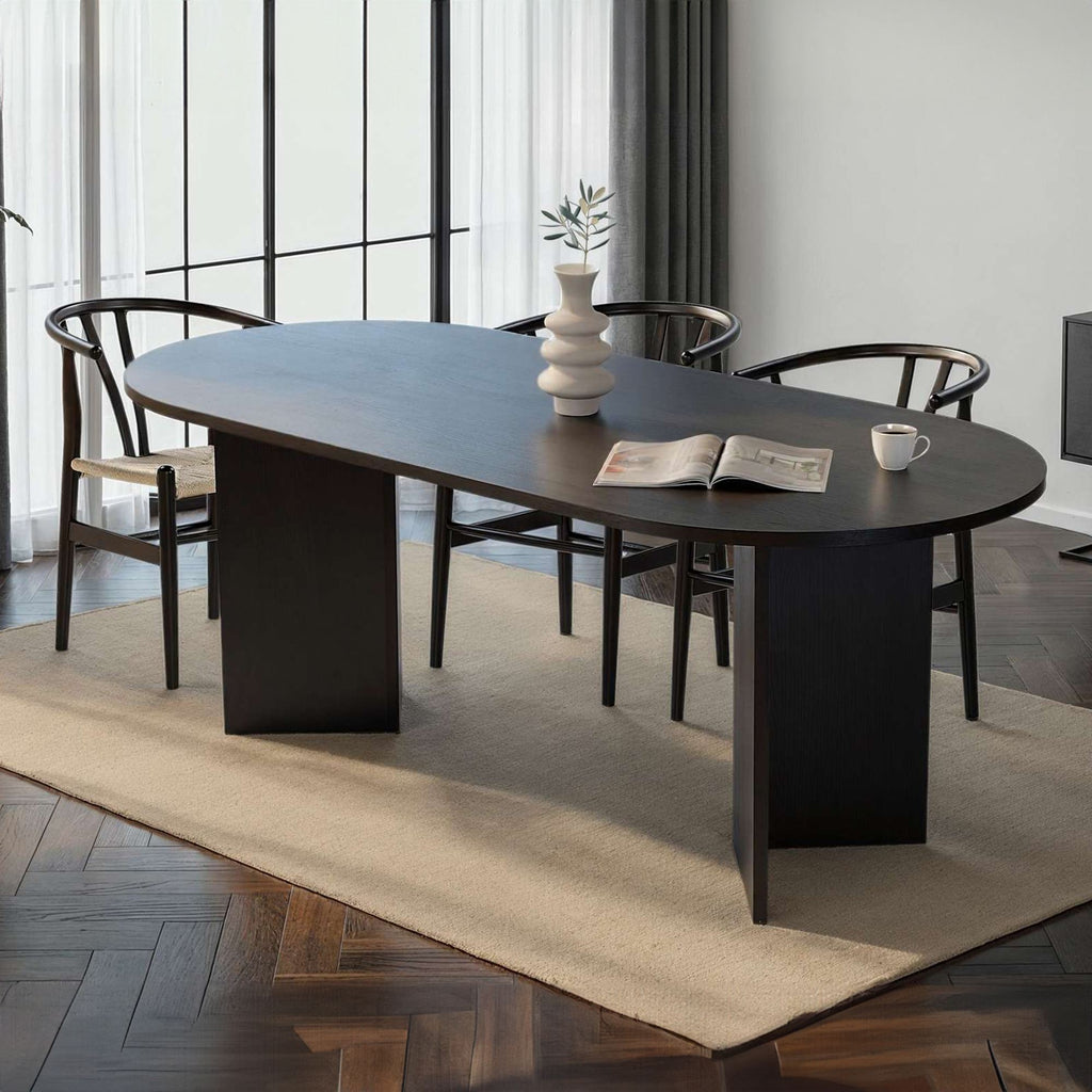 Sabella - Dining Table - Black Wood