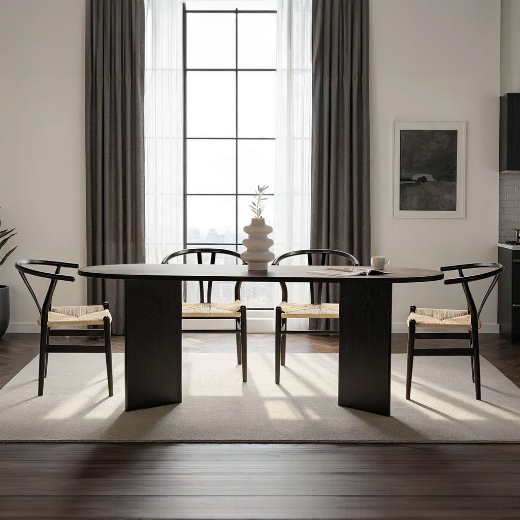 Sabella - Dining Table - Black Wood
