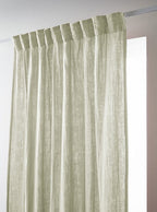 Gaïa - Rideau Galon Fronceur - Double Gaze De Coton Unie - Vert D'Eau