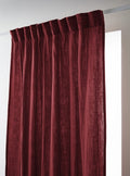 Gaïa - Rideau Galon Fronceur - Double Gaze De Coton Unie - Lie De Vin