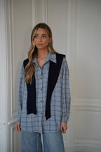 Ensemble Chemise/Pull Brittany - Bleu