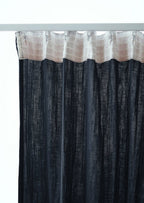 Gaïa - Gathering Tape Curtain - Plain Double Cotton Gauze - Midnight