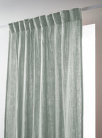 Gaïa - Rideau Galon Fronceur - Double Gaze De Coton Unie - Eucalyptus