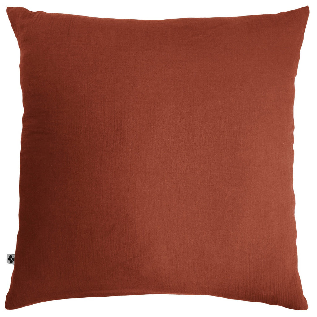 Gaïa - Pillowcase - Plain Double Cotton Gauze - Terracotta