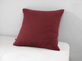 Gaïa - Funda de almohada - Gasa de algodón doble lisa - Rojo vino